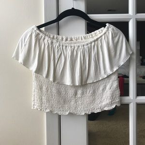 The Hanger clothing- off the shoulder crop top